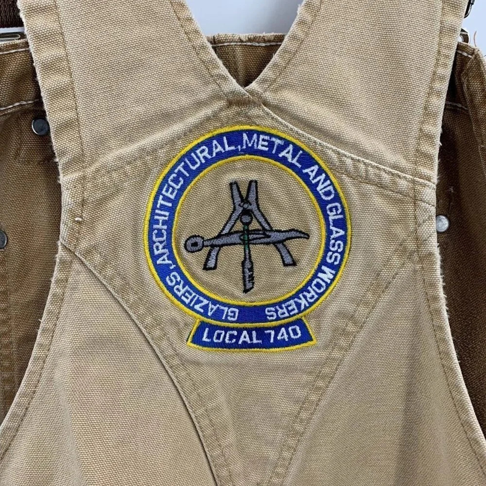 Carhartt Men's Vintage Relaxed Fit Duck Bib Made in USA Double Overalls SZ 44x30 - Picture 13 of 16